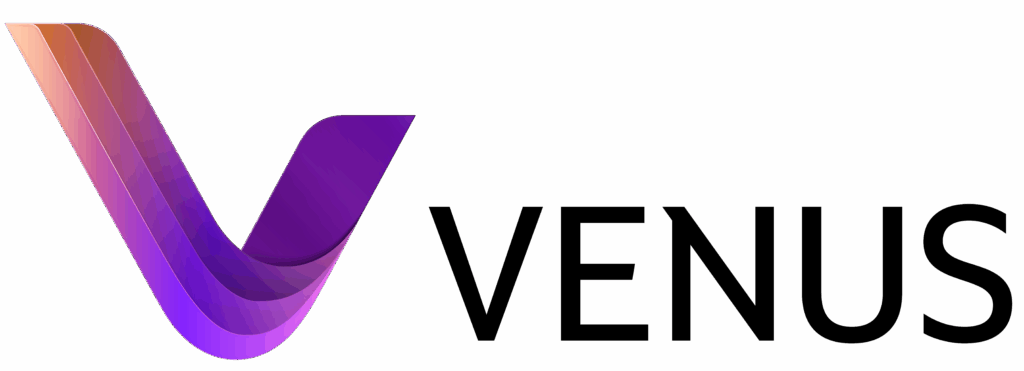 Lydia Esthetics Embassy A stylized purple and orange "V" logo appears to the left of the word "VENUS" in bold, black capital letters on a white background, evoking the elegance of a luxury facial spa NYC or Esthetics Embassy New York. New York